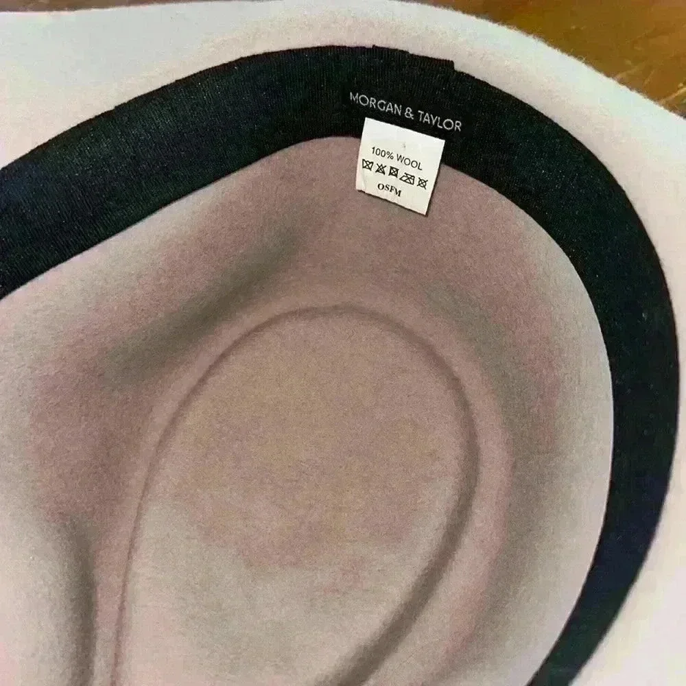NWOT Morgan Taylor delanie wool fedura hat in rose
